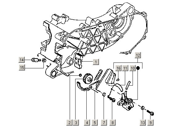 Gilera ICE 50 2T E2 2002-2005 - Oliepomp