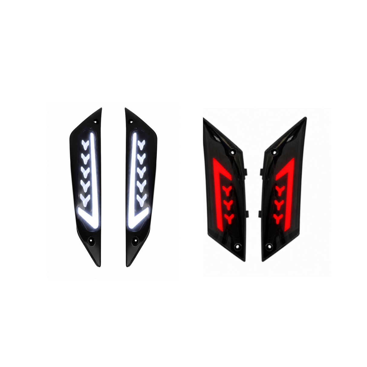 Alpha Arrow LED Piaggio Zip Voor + Alpha Arrow LED Piaggio Zip Achter Flow/Matrix