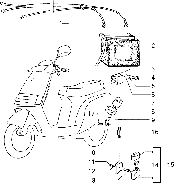 Piaggio Skipper 125 – Elektrische Apparaten3