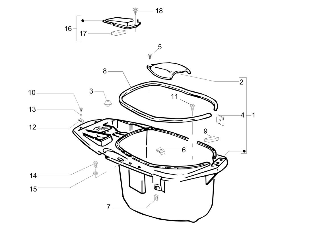 Piaggio Skipper 125 – Vak Voor Veiligheidshelm