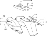 Piaggio Skipper 125 – Zentrale Abdeckung Typenschild