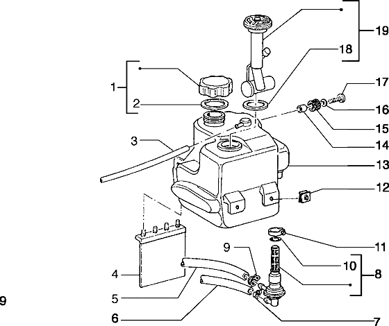 Piaggio Typhoon 50 – Brandstoftank