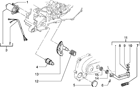 Piaggio Typhoon 50 – Startmotor Kickstarter