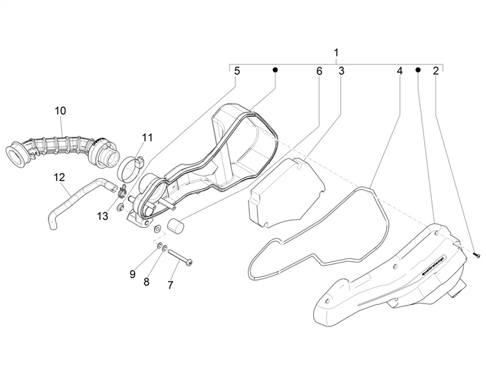 Piaggio Zip 50 4T NOABS E4 2018 - 2020 – Luchtfilter