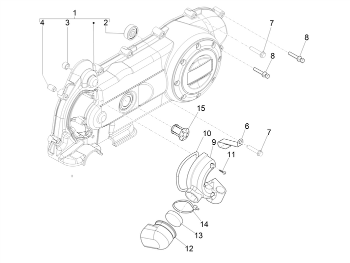Piaggio Zip 50 4T NOABS E4 2018 - 2020 – Transmissideksel