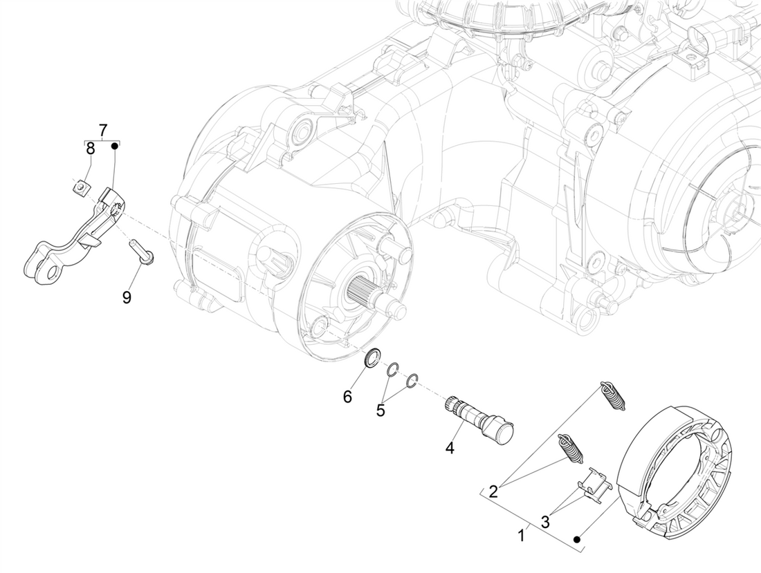 Piaggio Zip 50cc 4 Takt Euro 5 (2021-2023) – Achterrem