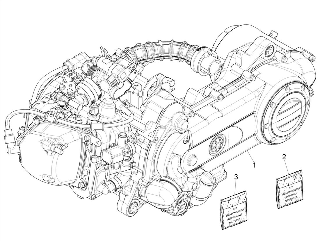 Piaggio Zip 50cc 4 Takt Euro 5 (2021-2023) – Compleet Motorblok