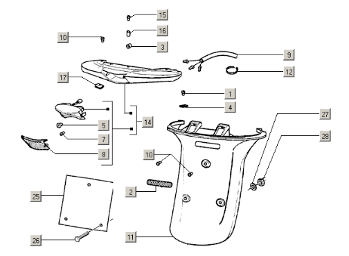 Piaggio Zip 50cc 2 Takt 2000-2016 – Achterlicht Achterspatbord