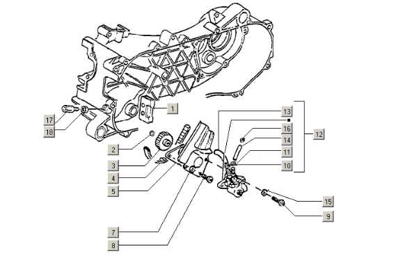 Piaggio Zip 50cc 2 Takt 2000-2016 – Oliepomp