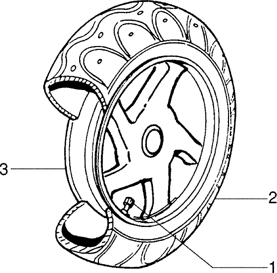 Piaggio Zip Fast Rider RST – Achterwiel