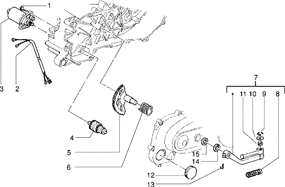 Piaggio Zip Fast Rider RST – Startmotor Kickstarter