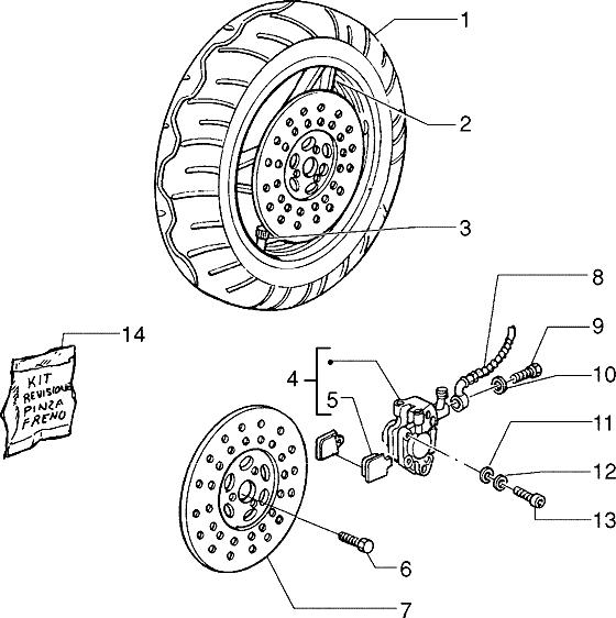 Piaggio Zip Fast Rider RST – Voorwiel