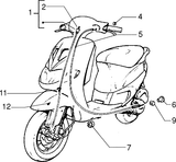 Piaggio Zip SP98 – Bowden cables2