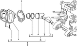 Piaggio Zip SP98 – Cylinder Piston Piston Pin Unit