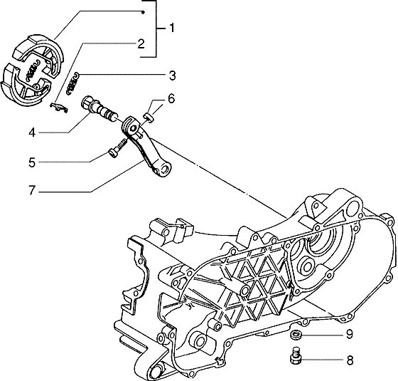 Piaggio Zip SP98 – Remhebel