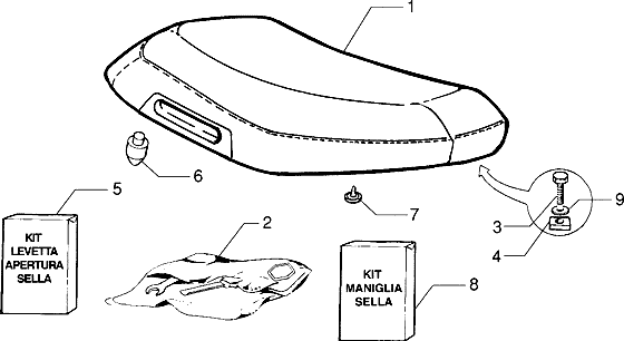 Piaggio Zip SP98 – Zadel