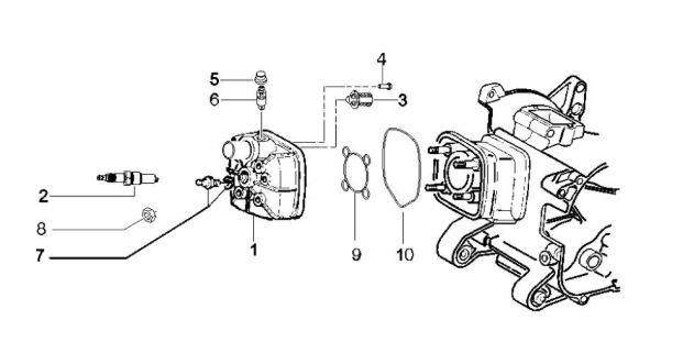 Piaggio Zip SP H2O 50cc 2 Takt 2001-2015 – Cilinderkopdeksel