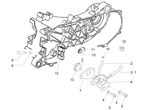 Piaggio Zip SP H2O 50cc 2 Takt 2001-2015 – Oliepomp