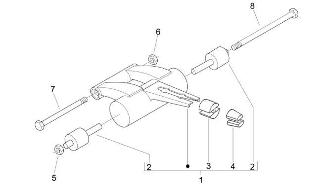 Piaggio Zip SP H2O 50cc 2 Takt 2001-2015 – Subframe