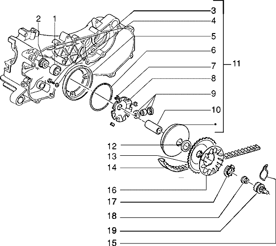 Piaggio Zip Type 1 2 – Aandrijfschijf