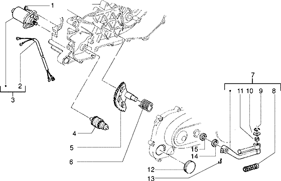 Piaggio Zip Type 1 2 – Startmotor Kickstarter