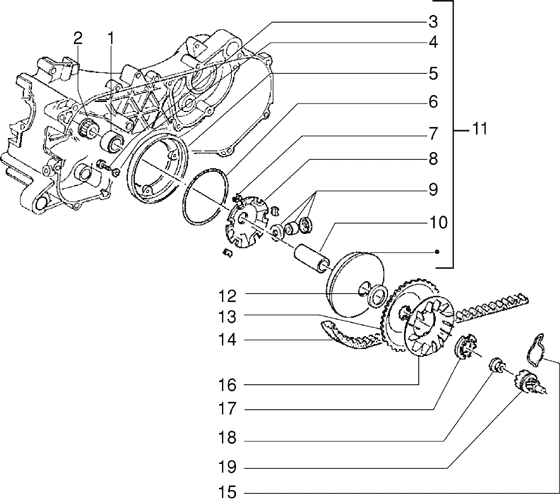 Piaggio Zip Type 3 – Aandrijfschijf