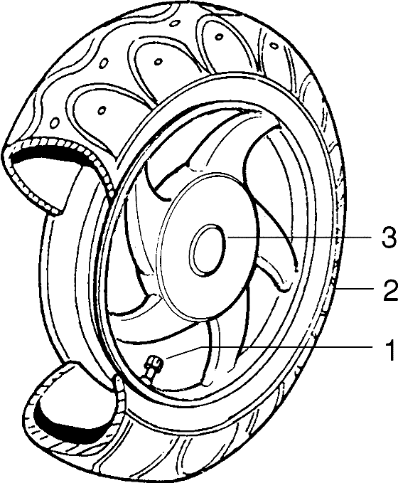 Piaggio Zip Type 3 – Achterwiel