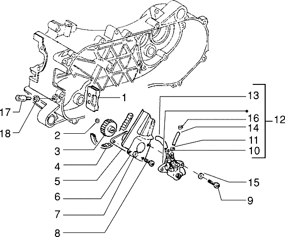 Piaggio Zip Type 3 – Oliepomp