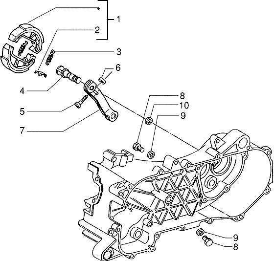 Piaggio Zip Type 3 – Remhebel