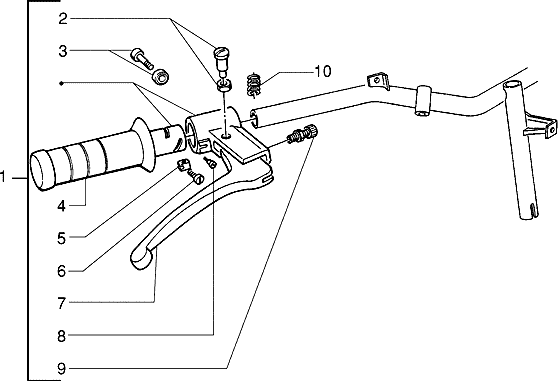 Piaggio Zip Type 3 – Stuur Onderdelen2