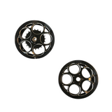 Velgenset Marus Stil glänzender schwarz / silberne Vespa Sprint / Primavera