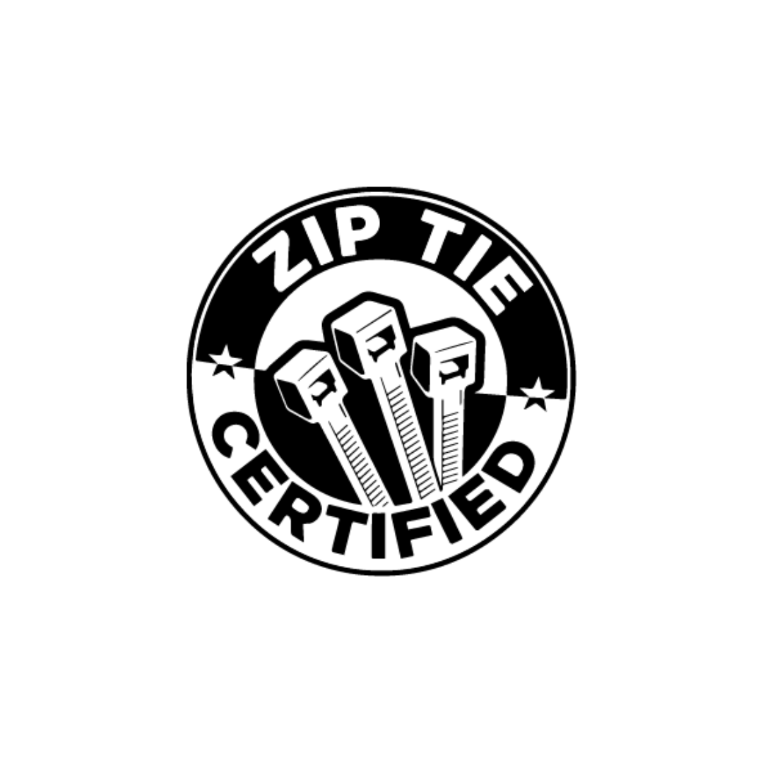 Sticker Zip Tie Certified - 8x8CM