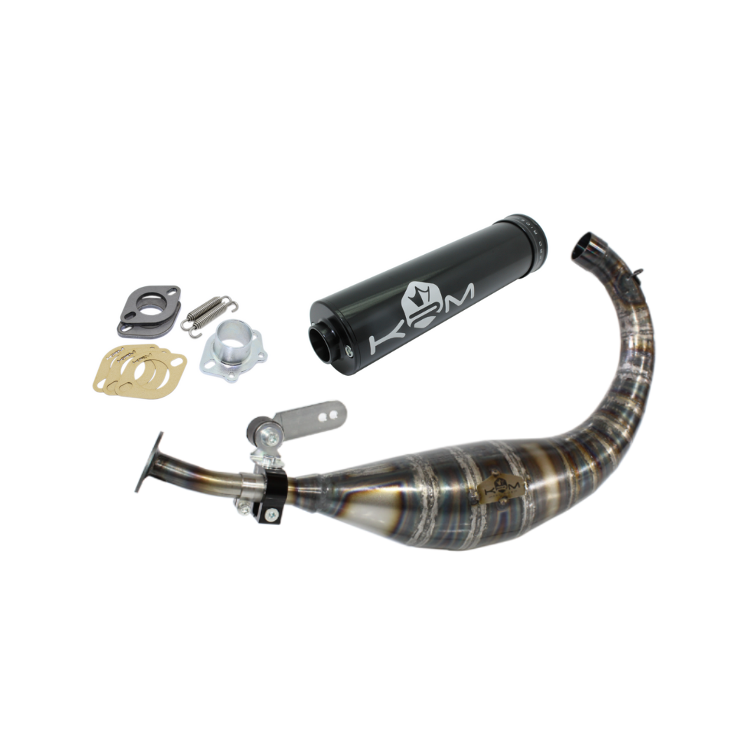 KRM Uitlaat Zwart 80-90cc Derbi