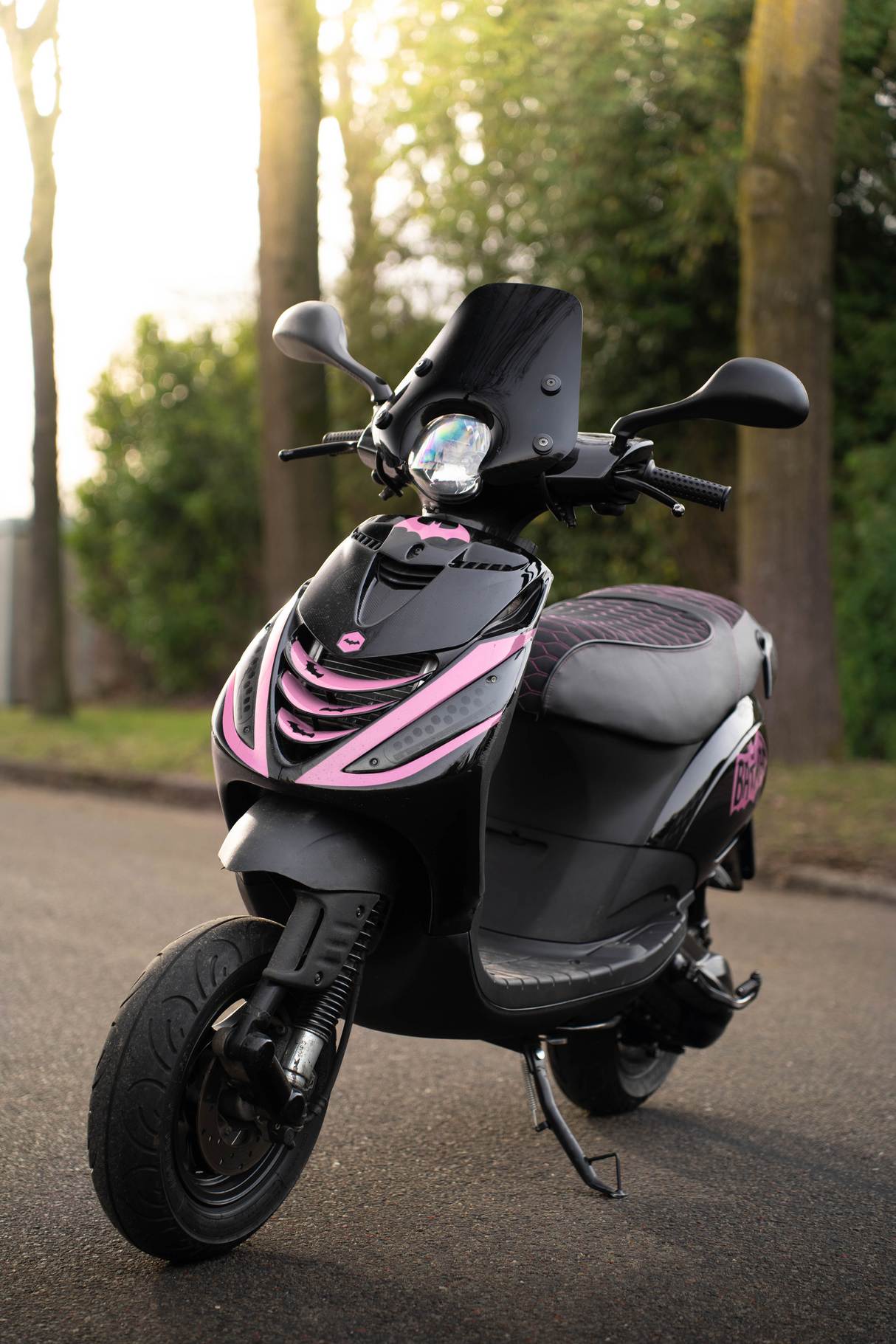 Fenom Saddle Cover Alcantara Look Pink Piaggio Zip