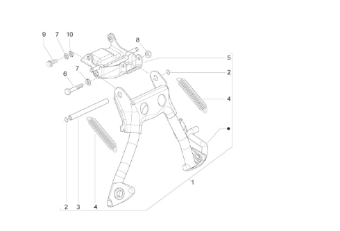 Piaggio Zip 50cc 2 Takt 2000-2016 – Frame Onderstandaard