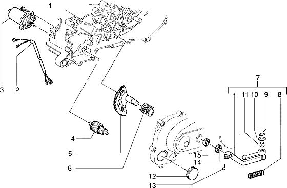 Zip Type 3 1993-2005 - Startmotor & Kickstarter