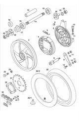 Tomos A35 – Rear wheel Tomos Standard Ex E Start 2 Stroke