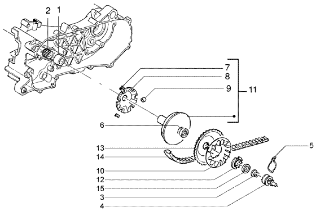 Gilera DNA 50 2T E2 2005 - Variateur