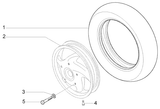 Vespa LX 50 2T – Roue avant