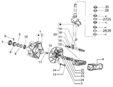 Vespa LX 50 4T – Tube de direction Frein à disque