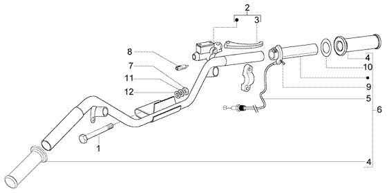 Vespa LX 50 4T – Stuur Delen2