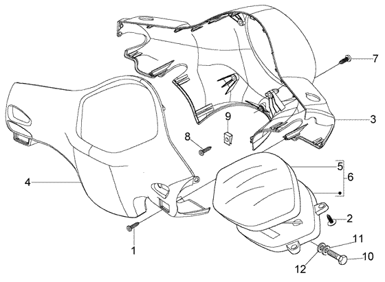 Vespa LX 50 4T – Stuurdeksel Snelheidsmeter