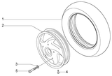 Vespa LX 50 4T – Roue avant