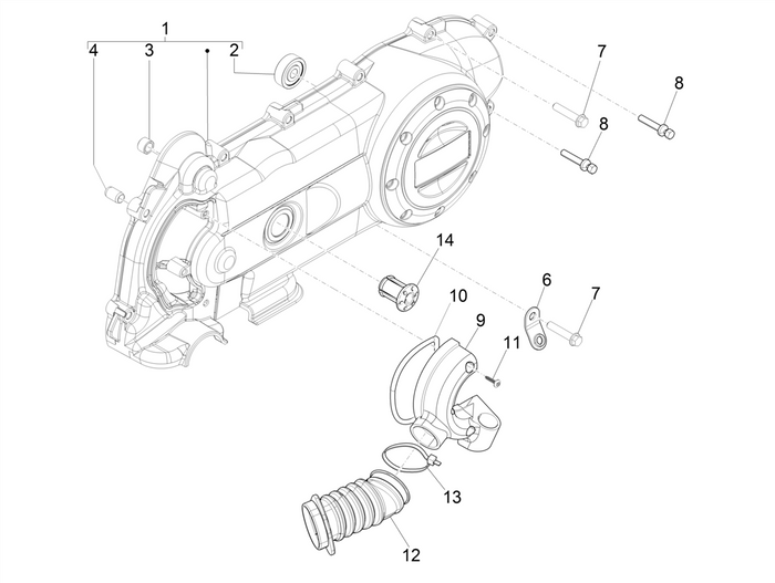 Vespa Sprint 50 25 kmh E5 2020 – Krukasdeksel Koelkap