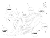 Vespa Sprint 50 25 kmh E5 2020 – Stickers Emblemen