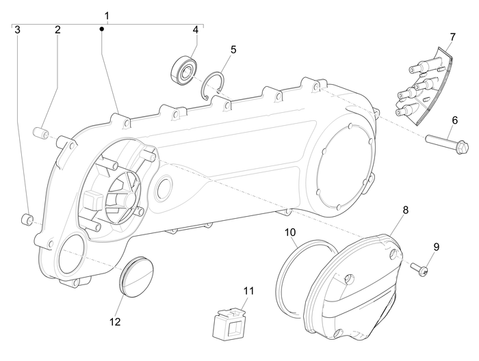 Vespa Sprint 50 2T NOABS E2 2014-2017 – Krukasdeksel Koelkap