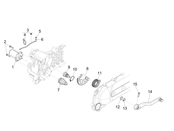 Vespa Sprint 50 2T NOABS E2 2014-2017 – Startmotor Elektrische Starter