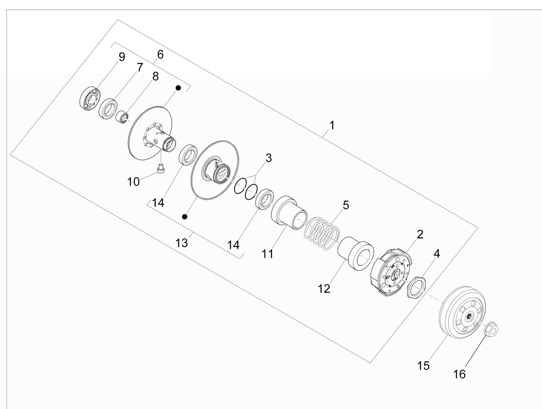 Vespa Sprint 50 2T NOABS E2 2014-2017 – V Snaar Poelie