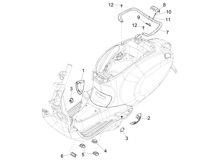 Vespa Sprint 50 2T NOABS E2 2014-2017 – Zijkappen Spoiler