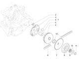 Vespa Sprint 50 4T 2V 25 kmh NOABS E2 2014-2017 – Aandrijfkoppeling